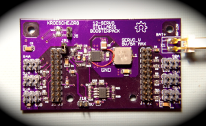 Fully Assembled Servo BoosterPack Photo of assembled BoosterPack board